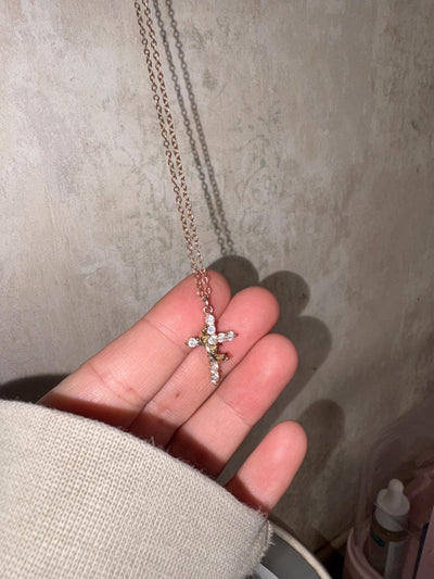 Customer wearing the necklace