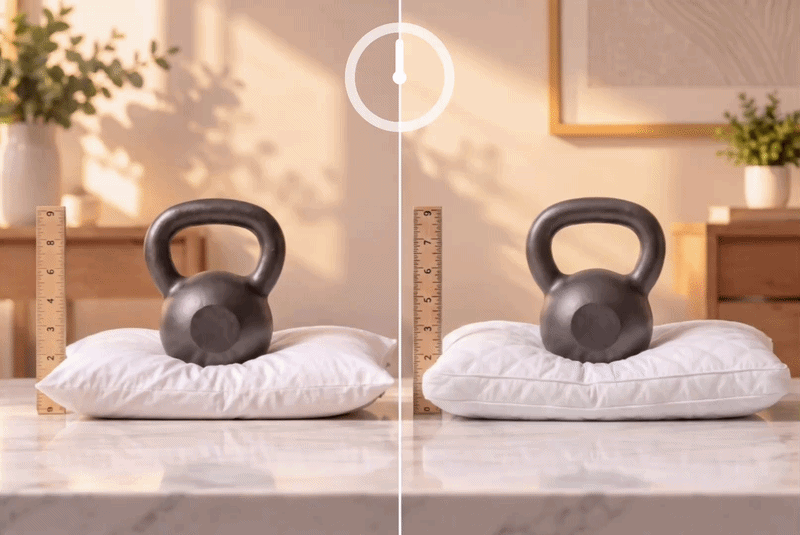 Snoozy pillow lifestyle image showing comfort and support