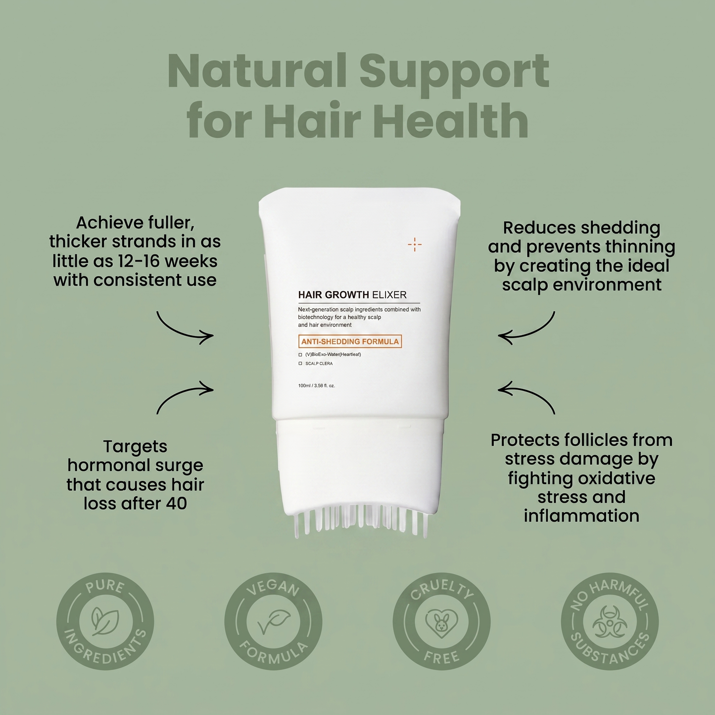 Thicker, Healthier Hair With Vella Hair Growth Elixer