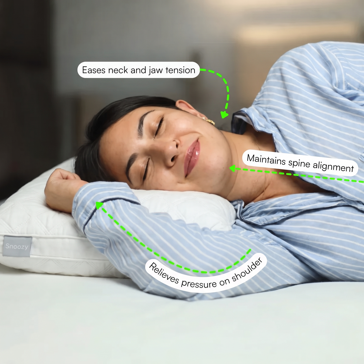 Snoozy Pillow support demonstration